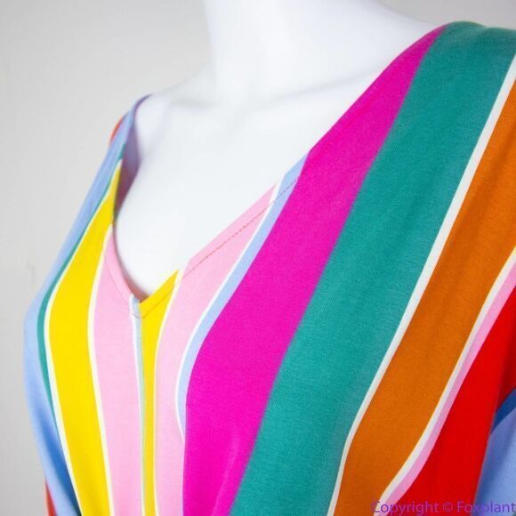 NEW Eloquii Rainbow Wrap Around Dress, size 22 - Picture 12 of 16